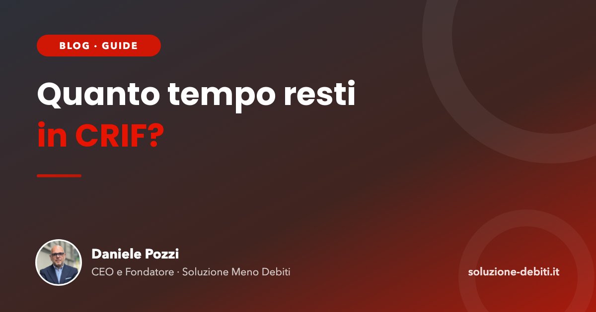 Quanto tempo si resta in CRIF? I tempi ufficiali, dato per dato