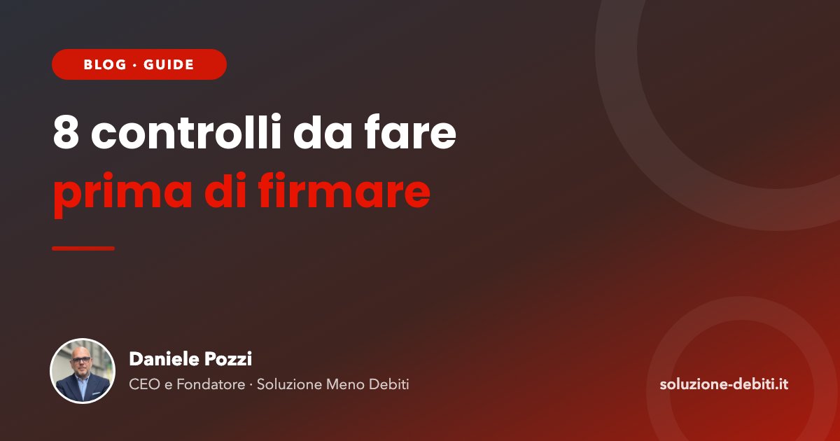 Società per ridurre i debiti: 8 controlli prima di firmare